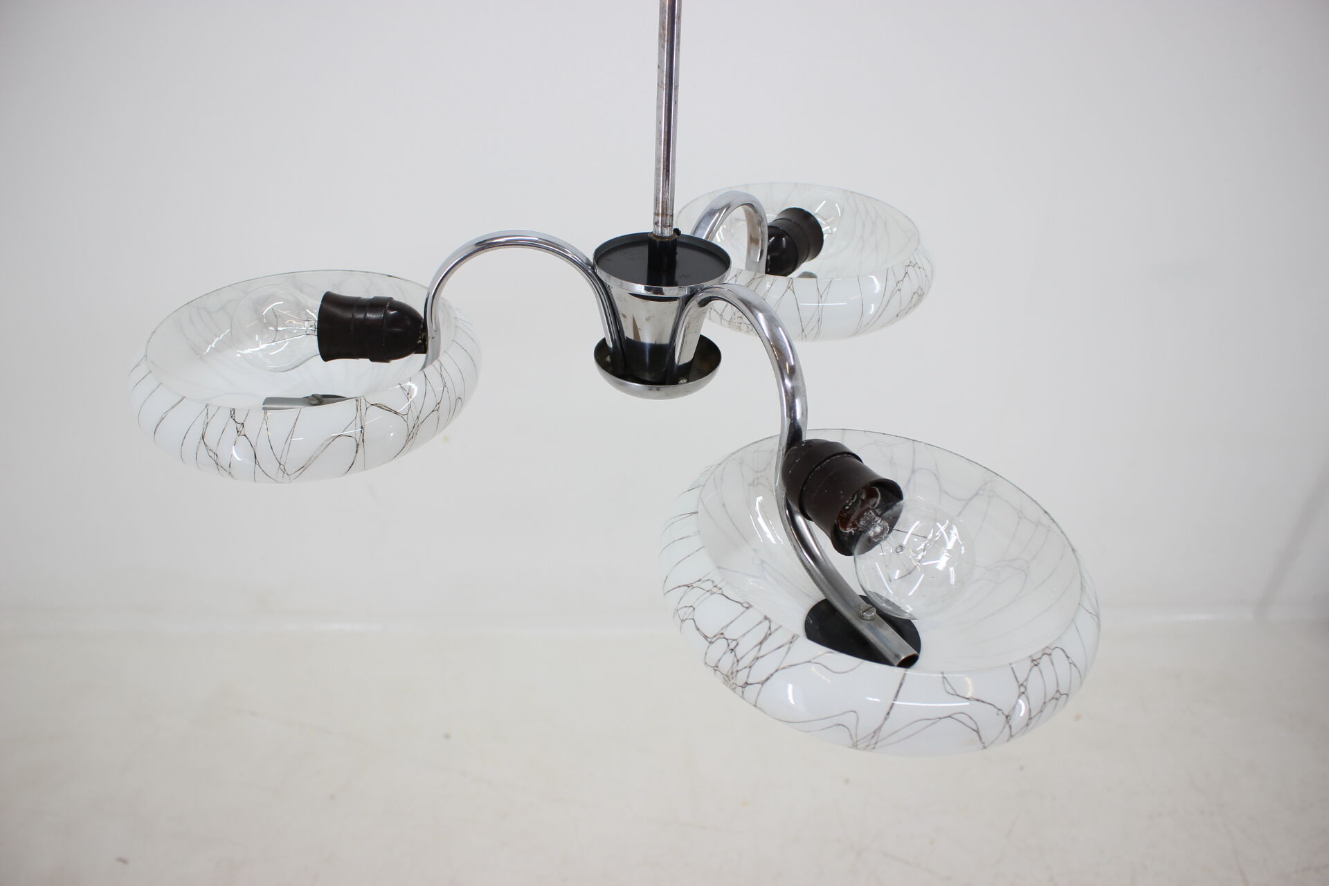 Art Deco chrome chandelier/Napako, 1930´s.