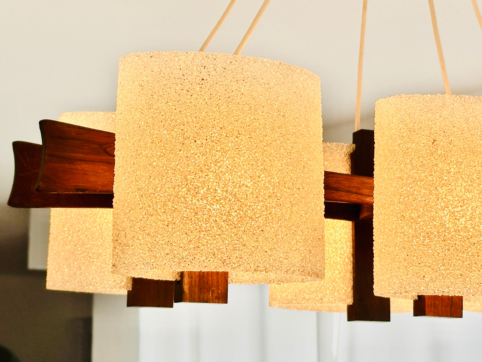 Scandinavian suspension in teak and acrylic Perspex from the 1960s.