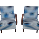 A pair of Art Deco armchairs from the 1930s. Armchairs designed by J. Halabala.