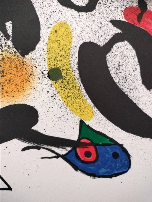 Magnificent original lithograph by Joan Miró, Mourlot-Maeght Paris 1972.