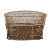 Bench Emmanuelle wicker braided year 70