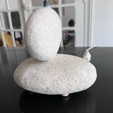 Lamp with stone base 1970