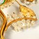 1970s brass crystal glass floral wall lamp by Ernst Palme unused condition