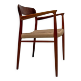 1960s vintage Danish teak dining armchair model 56 by Niels Otto Møller
