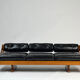 Vintage leather sofa daybed GS 195 by Gianni Songia for Sormani