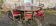 Table ronde bois avec 1 rallonge intégrée + 6 chaises bois et tissus