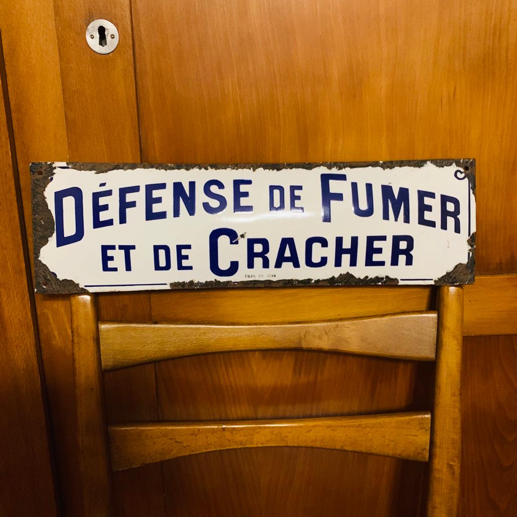 Plaque émaillée bombée
