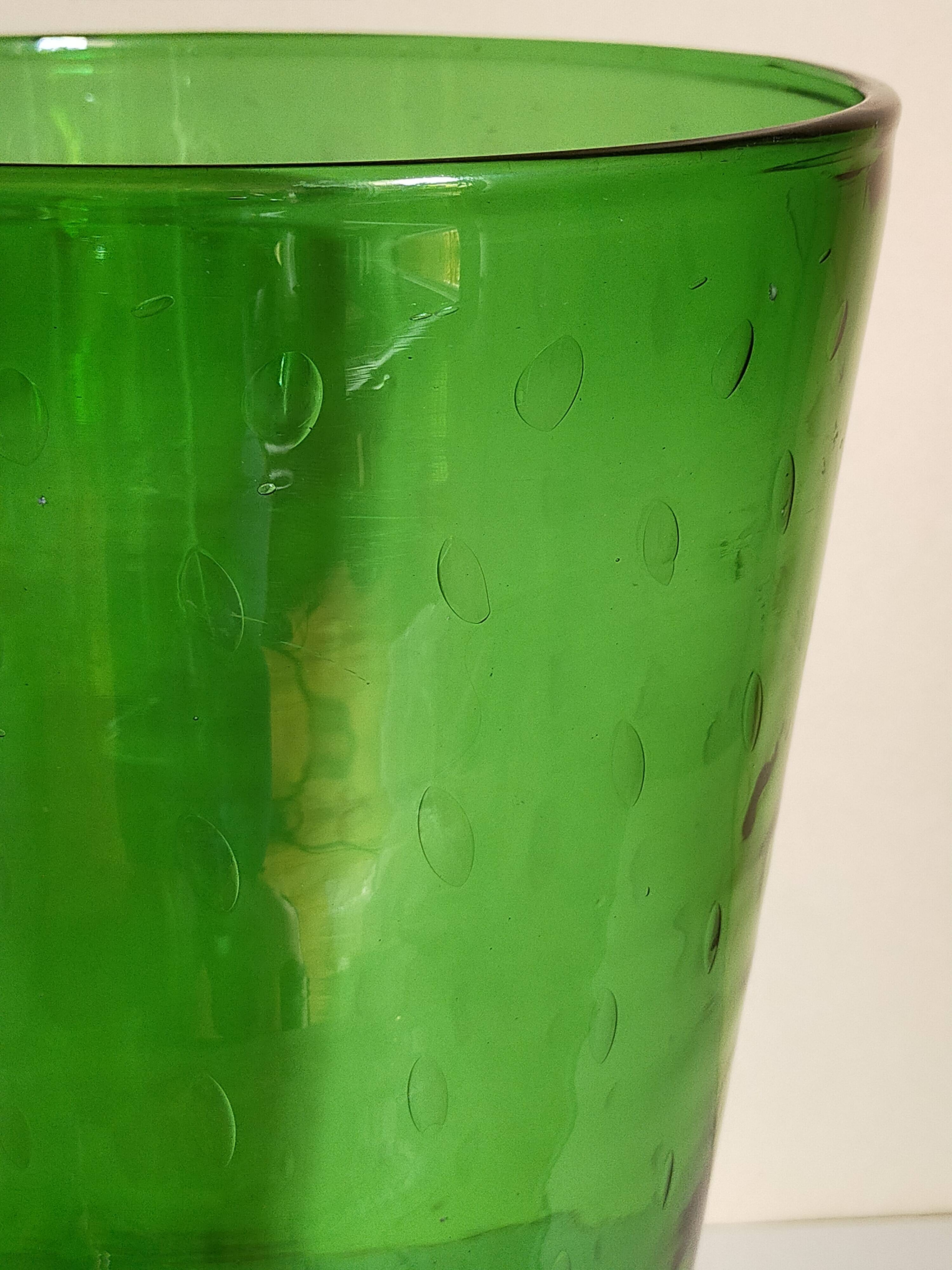 Empoli blown glass vase 35 cm