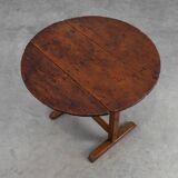 Antique oak Tilt top side table, France ca. 1800