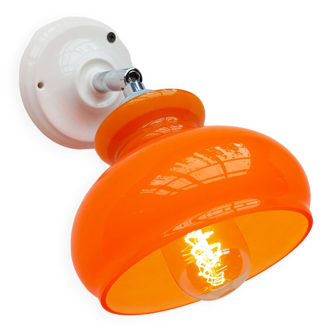 Vintage orange adjustable wall light