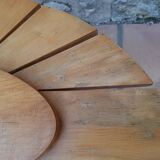 Vintage daisy shaped wooden coffee table