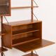 Scandinavian vintage shelving wall unit with a bureau and bar cabinet, Den