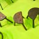 Lot de 3 tabourets tripodes vintage