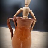 Brown enamelled sandstone jug