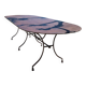 Table de jardin en fer forgé artisanal 300 cm