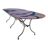 Table de jardin en fer forgé artisanal 300 cm