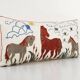 Vintage embroidered cushion cover 46x86 cm