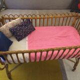 Vintage rattan cradle