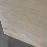 Mid-Century Italian octagonal Travertine Dining Table, 1980s