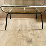 Coffee table, glass magazine holders