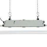 Industrial Grey Tube Light from Elektrosvit, 1970s