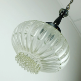 Mid century pendant light bubble glass satin glass 1960s