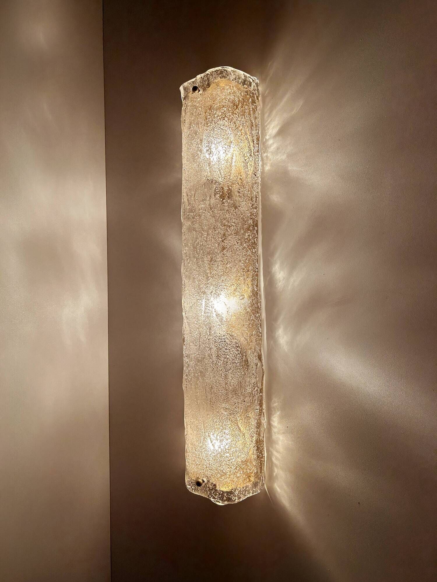 Pair Very Large Murano Glass Wall Lights