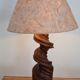 Handmade lamp in turned wood