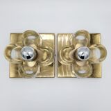Pair of vintage wall lamps by Sische Lighting, 70's