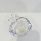 Crystal apple-shaped catchall – Vannes-le-Châtel, 1970s