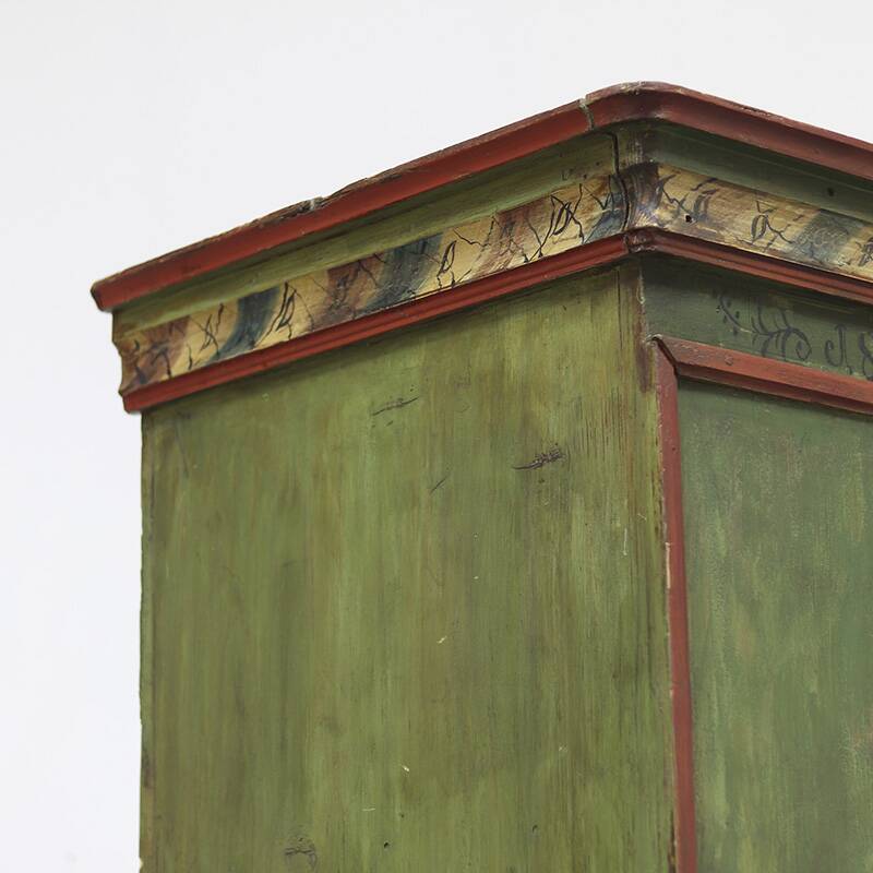 Cabinet de mariée peint d'art populaire, 1868