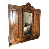 Unique model craftsman's cabinet, cabinetmaker's cabinet, 3-door cabinet, French marquetry furniture