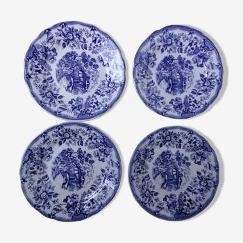 4 Italian earthenware dessert plates