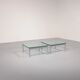 Cassina LC-10 coffee table by Le Corbusier – rare light blue glass edition
