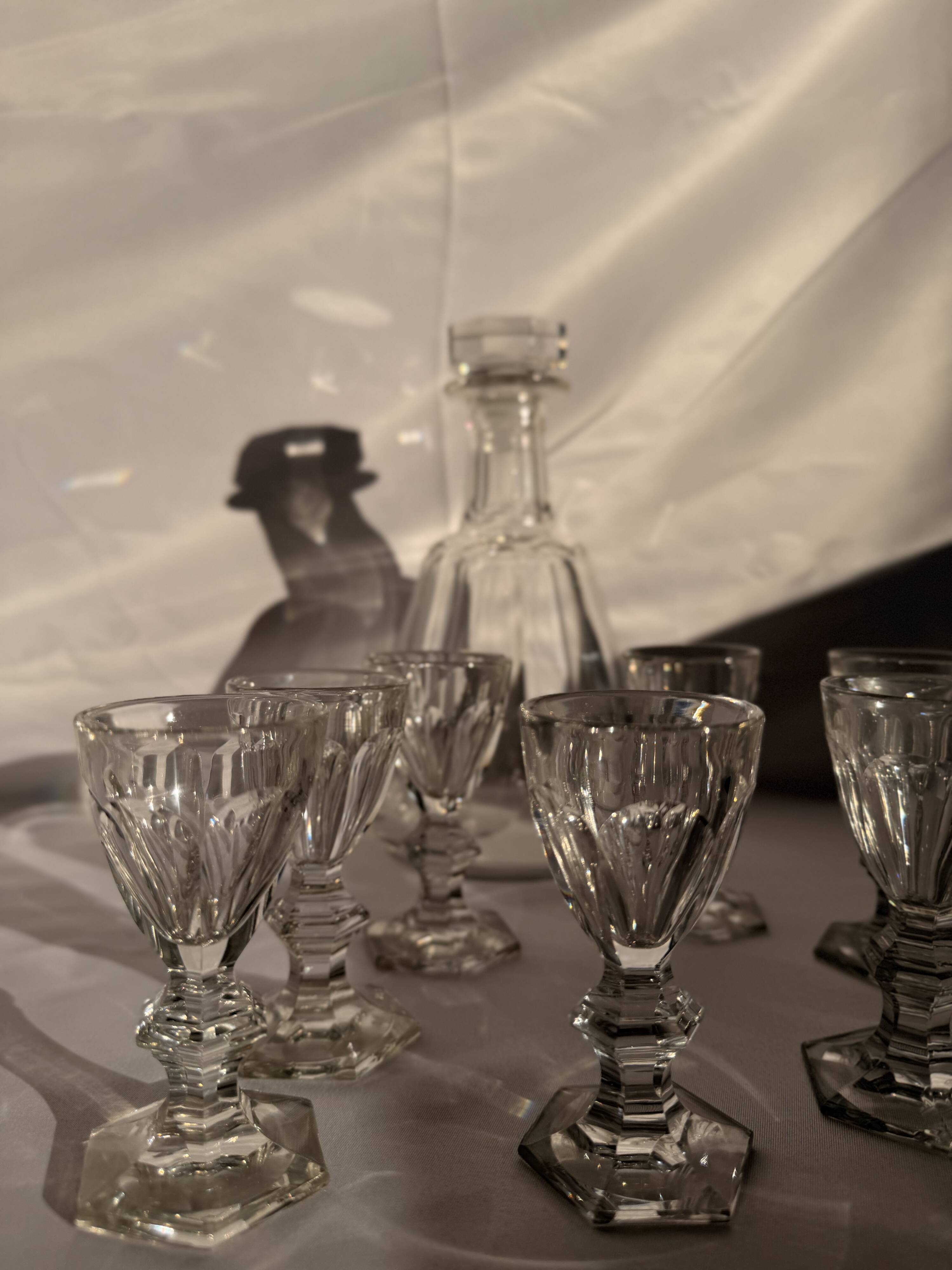 Digestif Service Crystal Baccarat - Harcourt Model (Decanter + 8 Glasses)