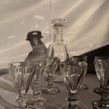 Digestif Service Crystal Baccarat - Harcourt Model (Decanter + 8 Glasses)