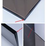 Wall shelf silver patina bronze glass early 20th century