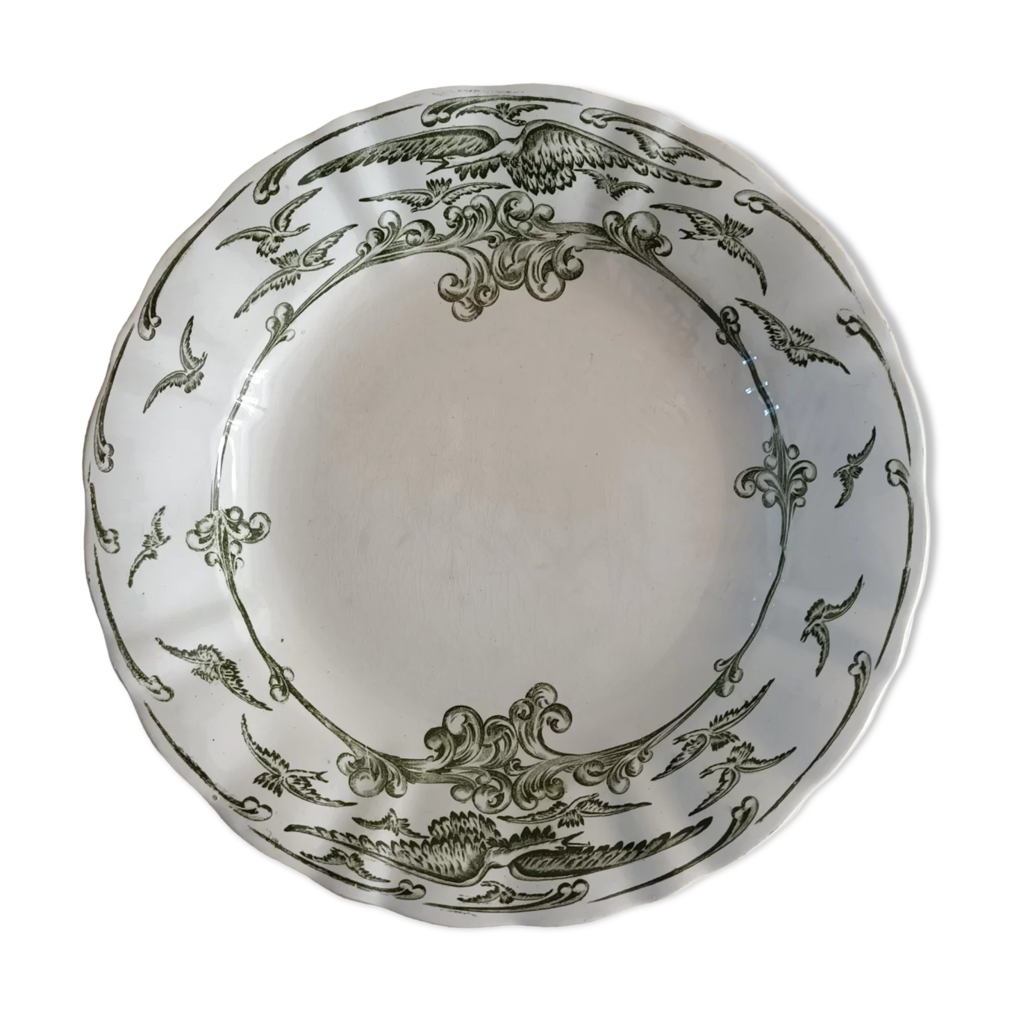 Round iron earth dish Saint Amand