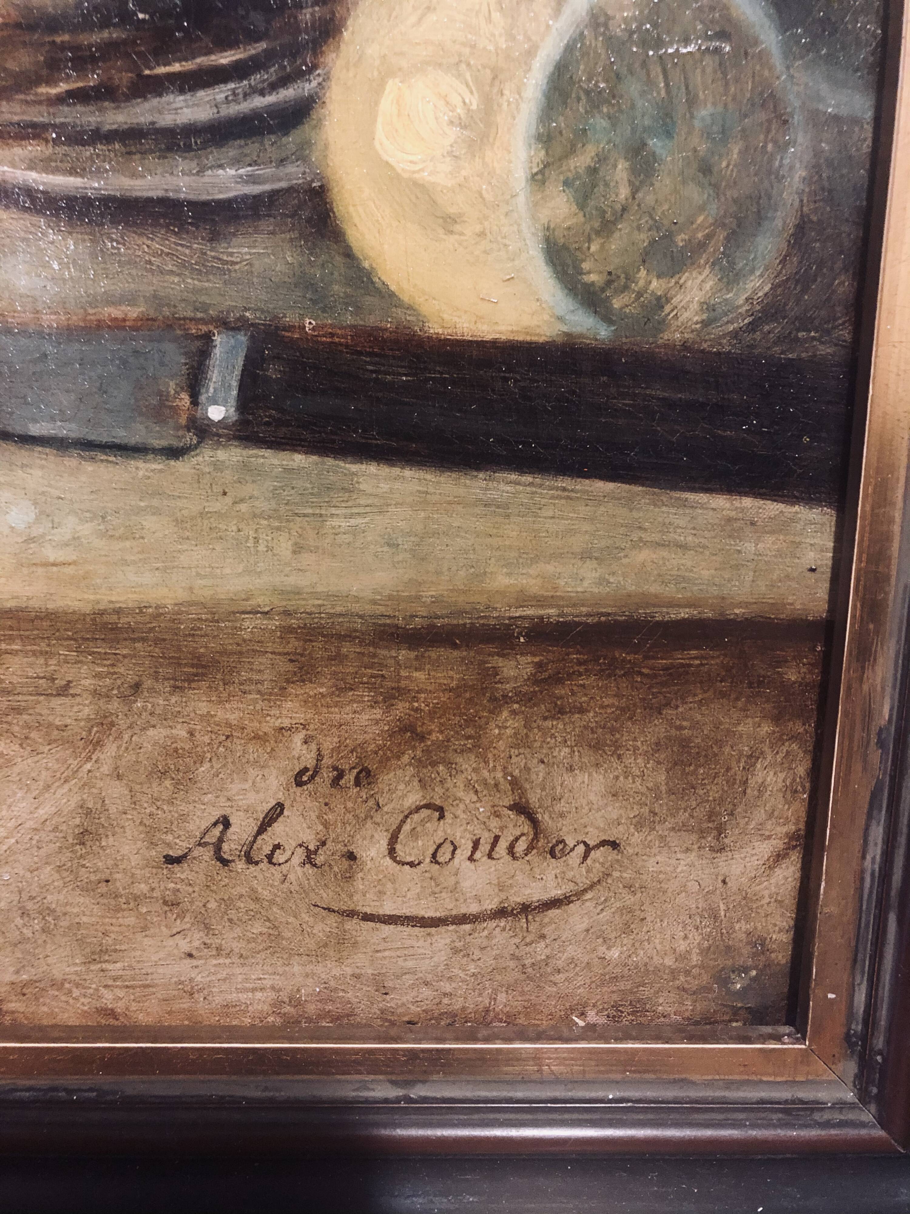 Still life painting oil on canvas by Alexandre Couder