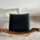 Scandinavian teak and faux leather chairs - set of 6