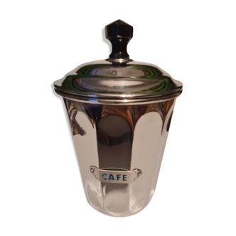 Coffee pot in chromed copper trademark