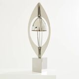 Jacques Charles Ogive Lamp for Maison Charles nickel-plated metal 1965