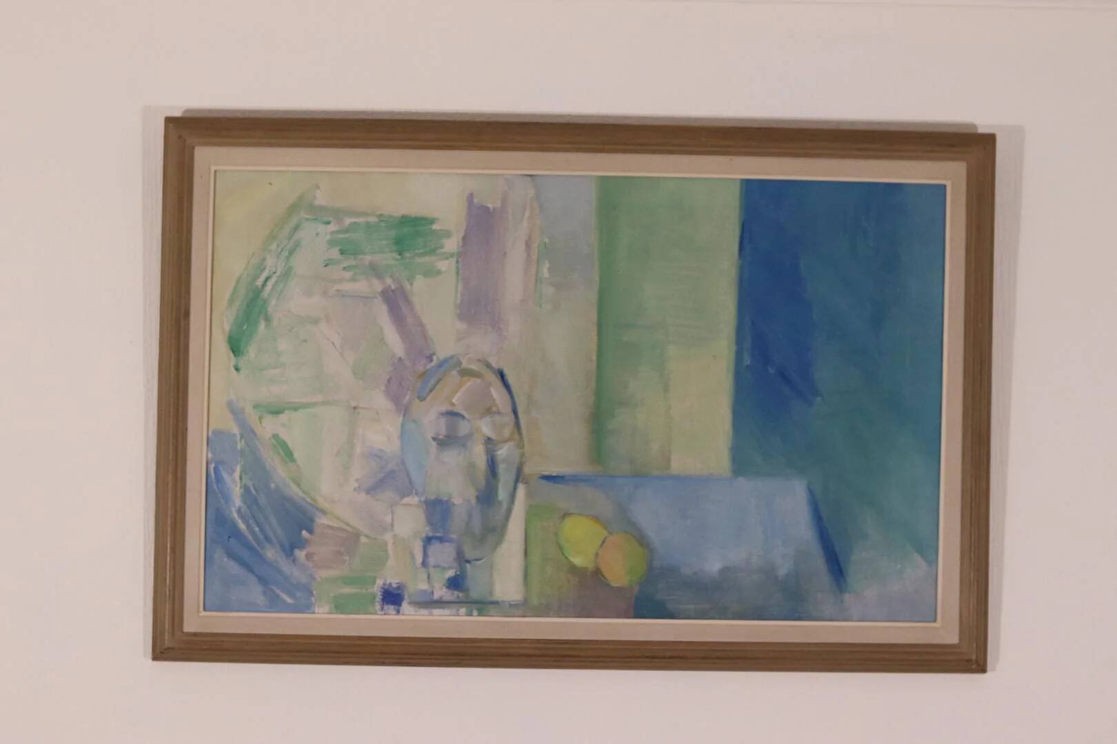 Original Swedish Oil on Canvas – “Still Life in Blue and Green”