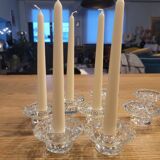 Set of 10 arc crystal candle holders