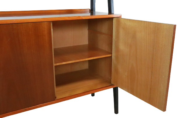 Vintage high sideboard two piece cabinet 'Korpela'