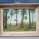 Old oil painting signed: landscape of the Landes forest.