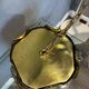 Vintage Brass Pendant Lamp Iridescent Murano Glass