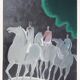 Albert zavaro: night walk - original signed lithograph