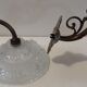 Duo d' appliques en bronze et verre