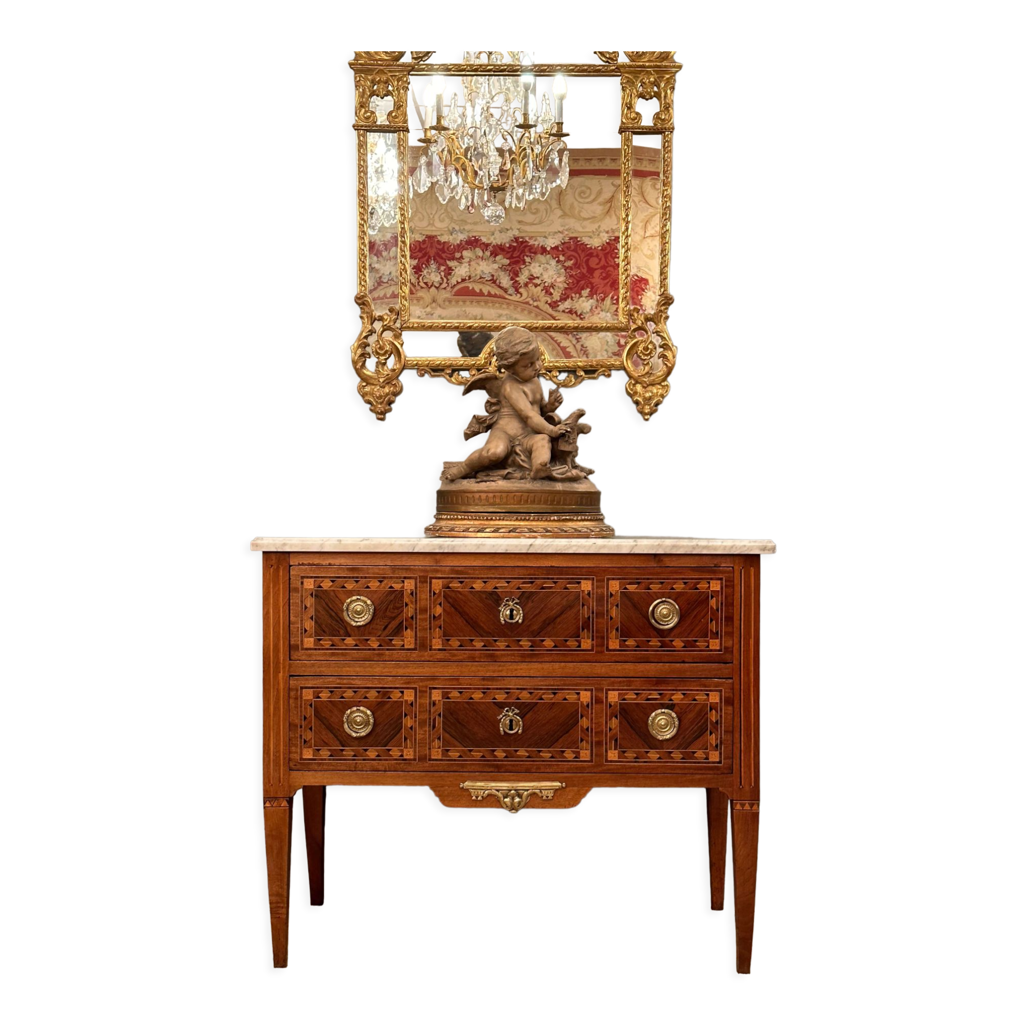 Chest of drawers in marquetry Late eighteenth century